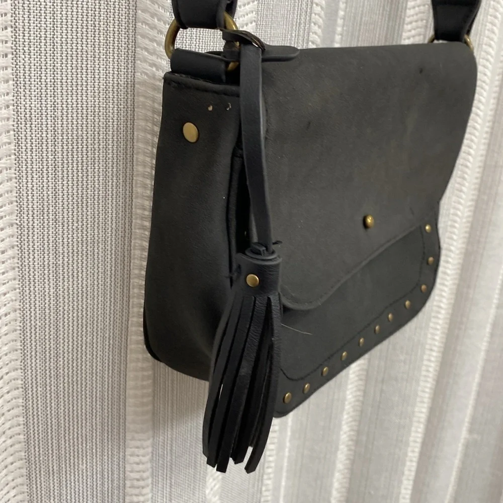 Western‎ Country Style Black w/ Bronze Studs Purse Shoulder Bag Adjustable Strap